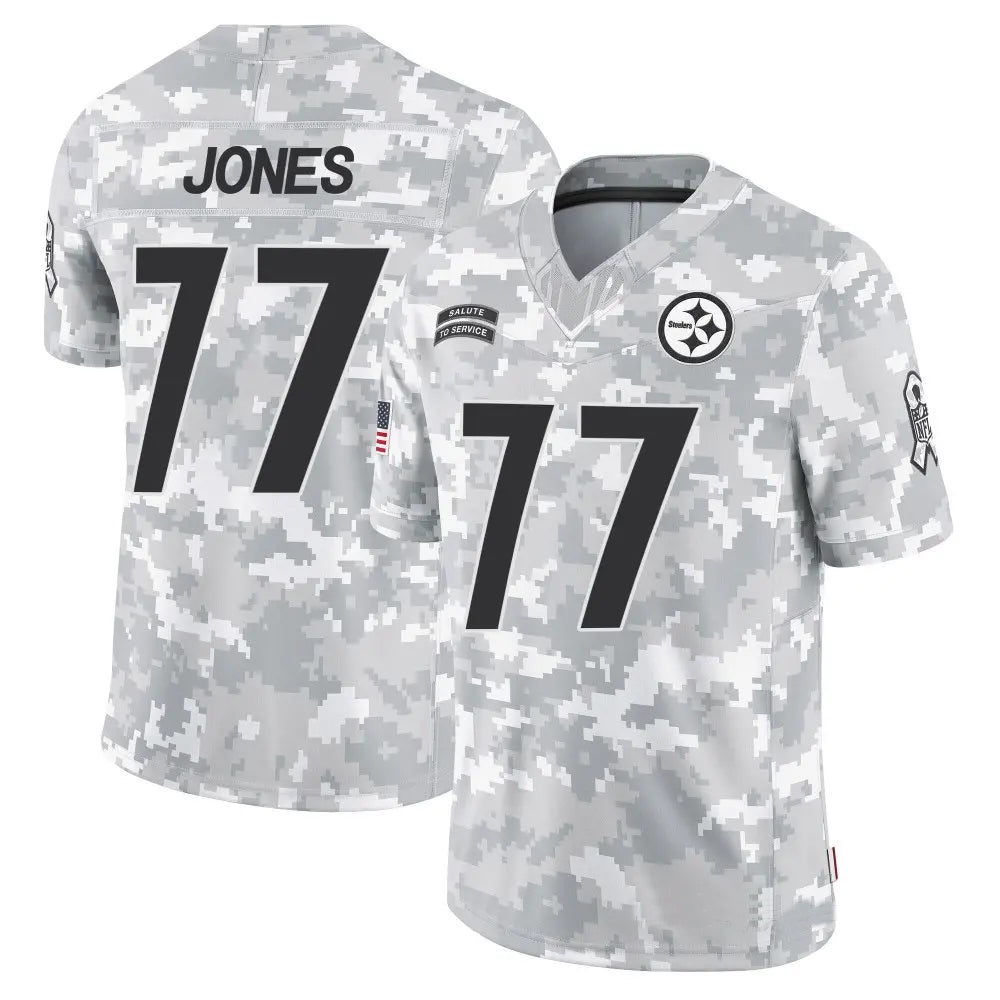 P.Steelers #77 Broderick Jones Player Arctic Camo Salute to Service Limited Football Jerseys
