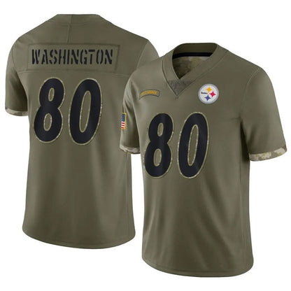 P.Steelers #80 Darnell Washington Player Salute To Service Limited Olive Football Jerseys