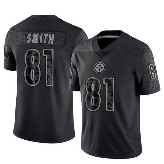 P.Steelers #81 Jonnu Smith Player Black RFLCTV Limited Football Jerseys