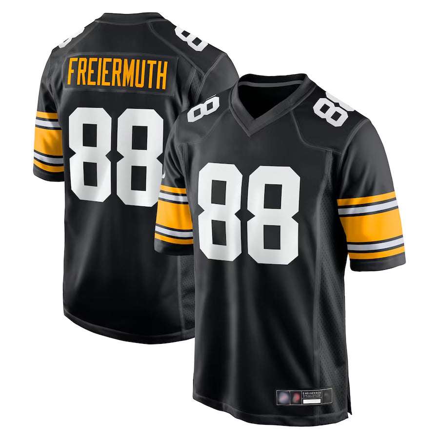 P.Steelers #88 Pat Freiermuth Player Black Alternate Game Football Jerseys