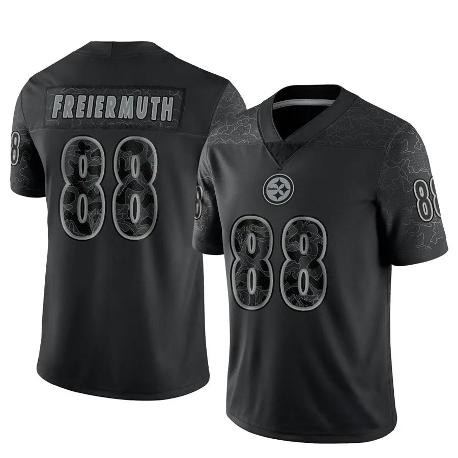 P.Steelers #88 Pat Freiermuth Player Black RFLCTV Limited Football Jerseys