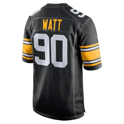 #90 T.J. Watt Player P.Steelers Black Game Stitched Football Jerseys