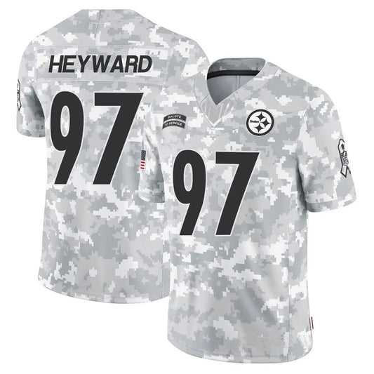 P.Steelers #97 Cameron Heyward Player Arctic Camo Salute to Service Limited Football Jerseys