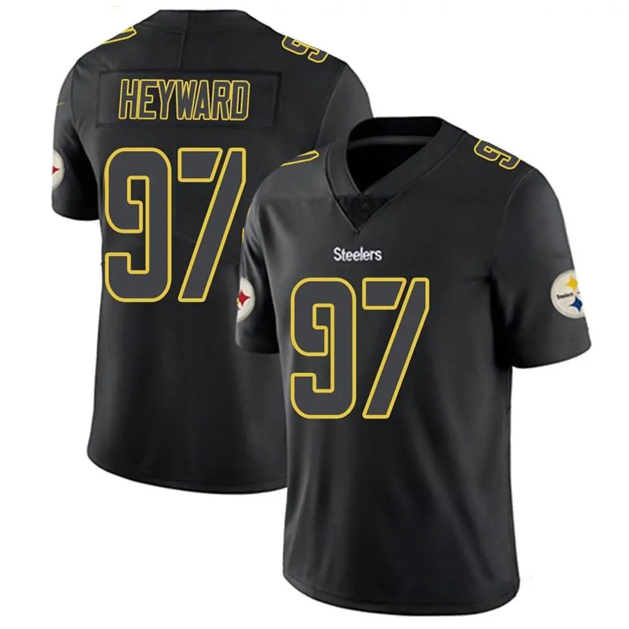 P.Steelers #97 Cameron Heyward Player Black Impact Limited Football Jerseys