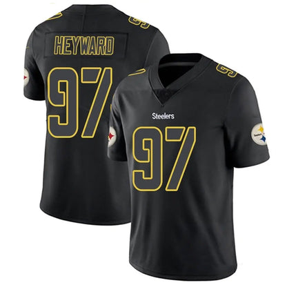 P.Steelers #97 Cameron Heyward Player Black Impact Limited Football Jerseys