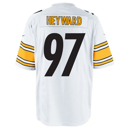 P.Steelers #97 Cameron Heyward Player White Game Football Jerseys