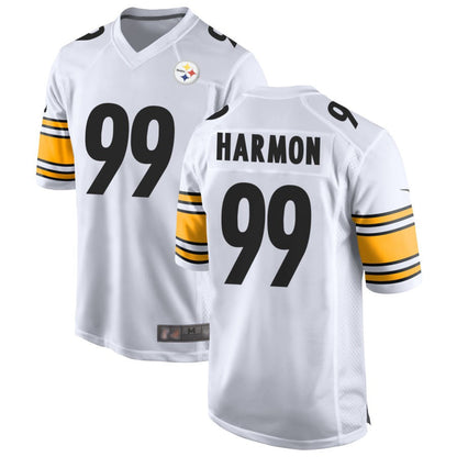 P.Steelers #99 Derrick Harmon Player White Home Game Football Jerseys