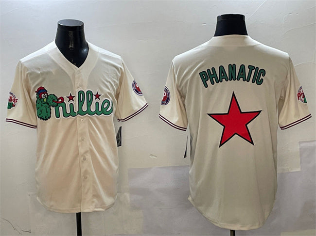Philadelphia Phillies Phanatic Cream Limited Stitched Baseball Jersey