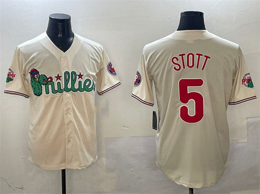 Philadelphia Phillies #5 Bryson Stott Cream Phanatic Limited Stitched Baseball Jersey