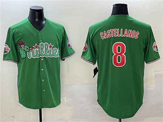 Philadelphia Phillies #8 Nick Castellanos Green Phanatic Limited Stitched Baseball Jersey