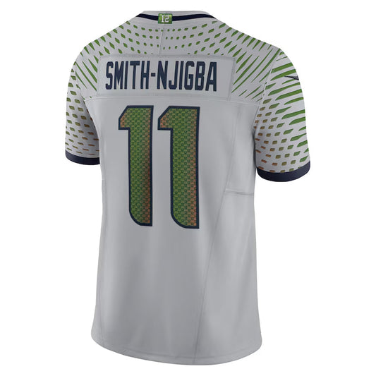 S.Seahawks #11 Jaxon Smith-Njigba Player Grey Rivalries Collection Limited Football Jerseys