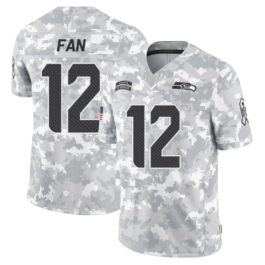 S.Seahawks #12 12s FAN Player Arctic Camo Salute to Service Limited Football Jerseys