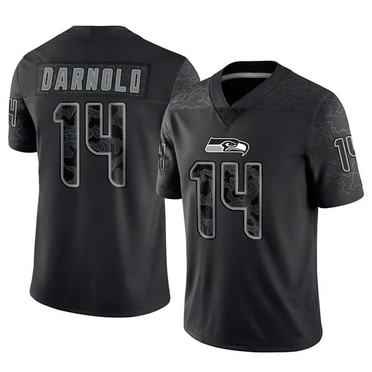 S.Seahawks #14 Sam Darnold Player Black RFLCTV Limited Football Jerseys