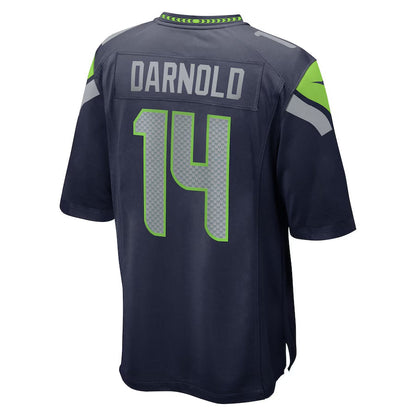 S.Seahawks #14 Sam Darnold Player Navy Home Game Football Jerseys