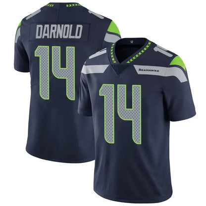 S.Seahawks #14 Sam Darnold Player Navy Vapor Limited Football Jerseys