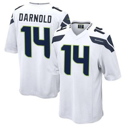 S.Seahawks #14 Sam Darnold Player White Home Game Football Jerseys