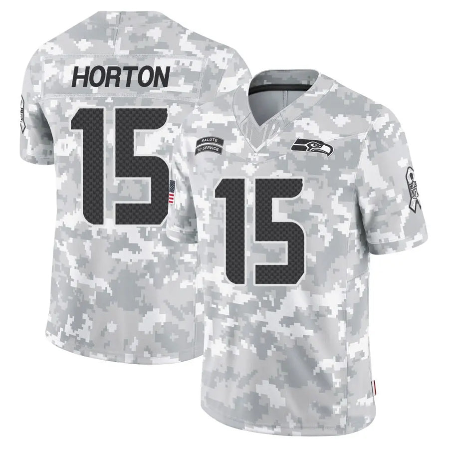 S.Seahawks #15 Tory Horton Player Arctic Camo Salute to Service Limited Football Jerseys