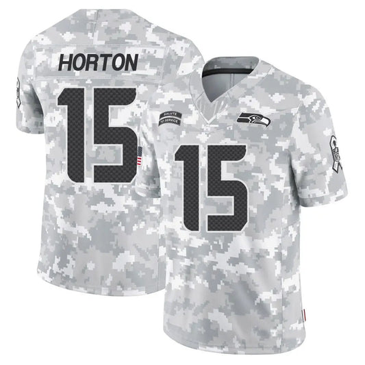 S.Seahawks #15 Tory Horton Player Arctic Camo Salute to Service Limited Football Jerseys