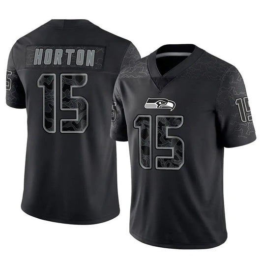 S.Seahawks #15 Tory Horton Player Black RFLCTV Limited Football Jerseys
