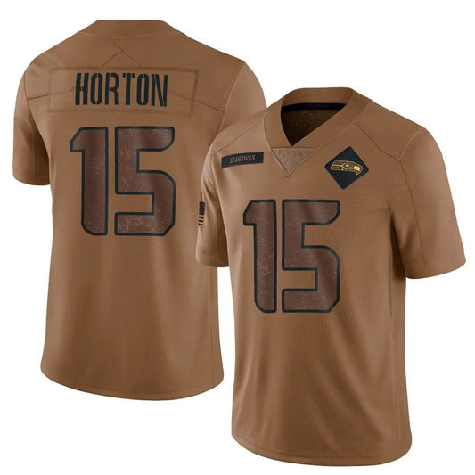 S.Seahawks #15 Tory Horton Player Brown Salute To Service Limited Football Jerseys
