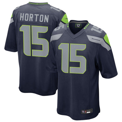 S.Seahawks #15 Tory Horton Player Navy Home Game Football Jerseys