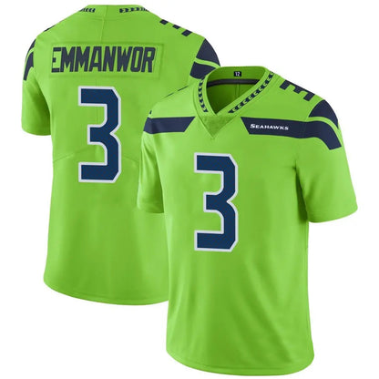S.Seahawks #3 Nick Emmanwori Player Green Vapor Limited Football Jerseys