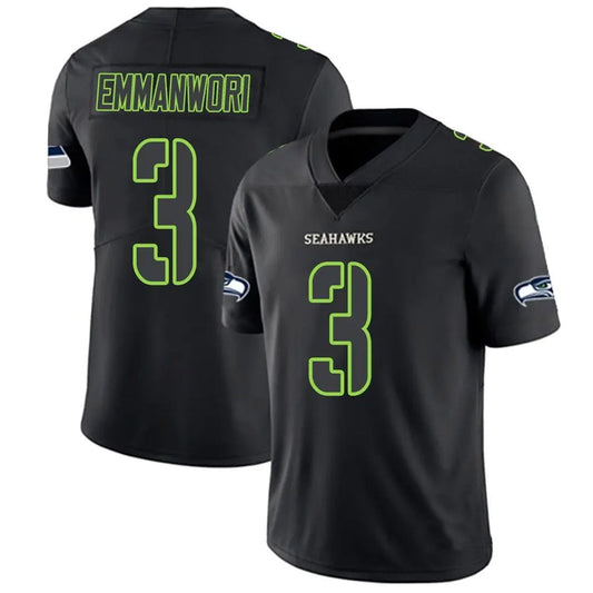 S.Seahawks #3 Nick Emmanwori Player Limited Black Impact Football Jerseys