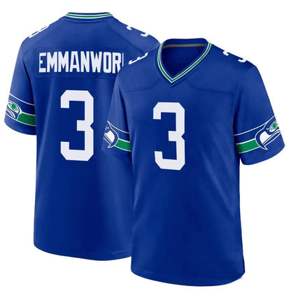 S.Seahawks #3 Nick Emmanwori Player Royal Game Football Jerseys