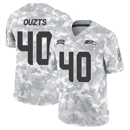 S.Seahawks #40 Robbie Ouzts Player Arctic Camo Salute to Service Limited Football Jerseys