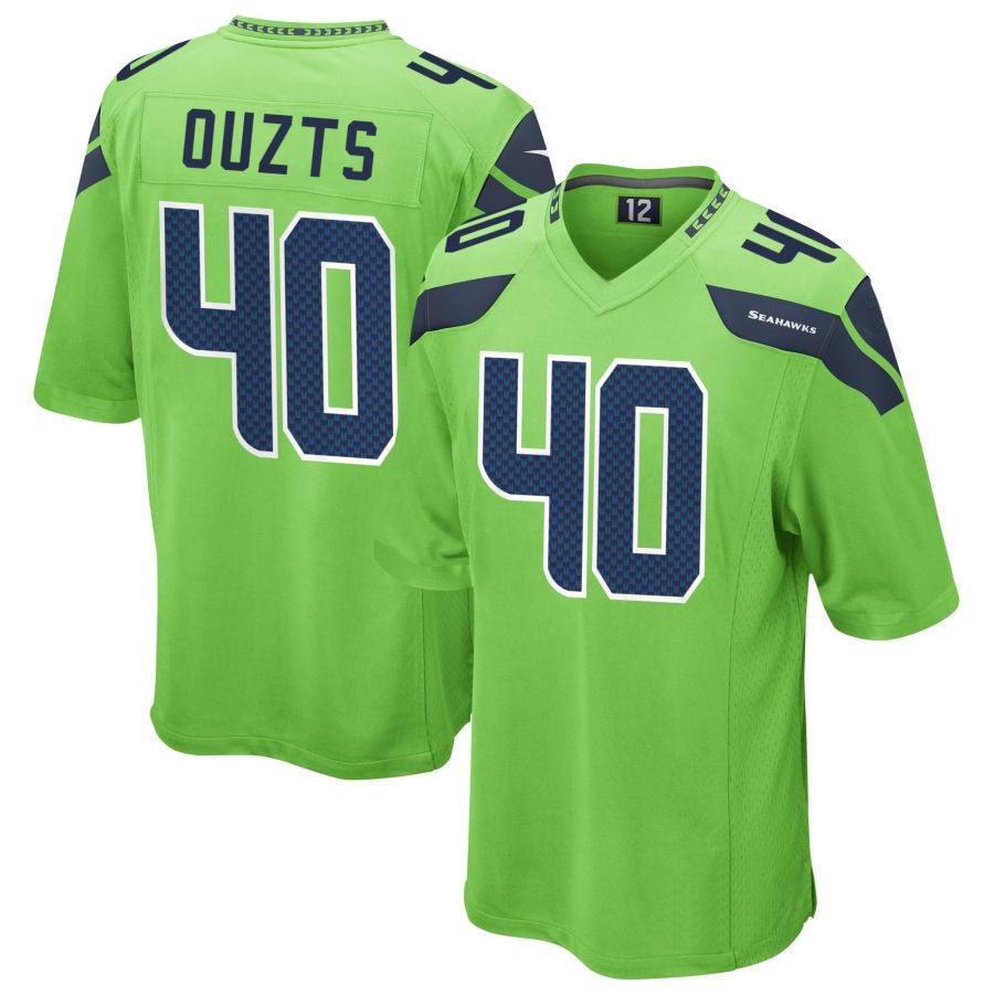 S.Seahawks #40 Robbie Ouzts Player Green Home Game Football Jerseys