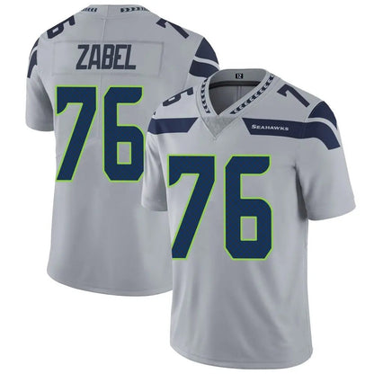 S.Seahawks #76 Grey Zabel Player Gray VaporLimited Football Jerseys