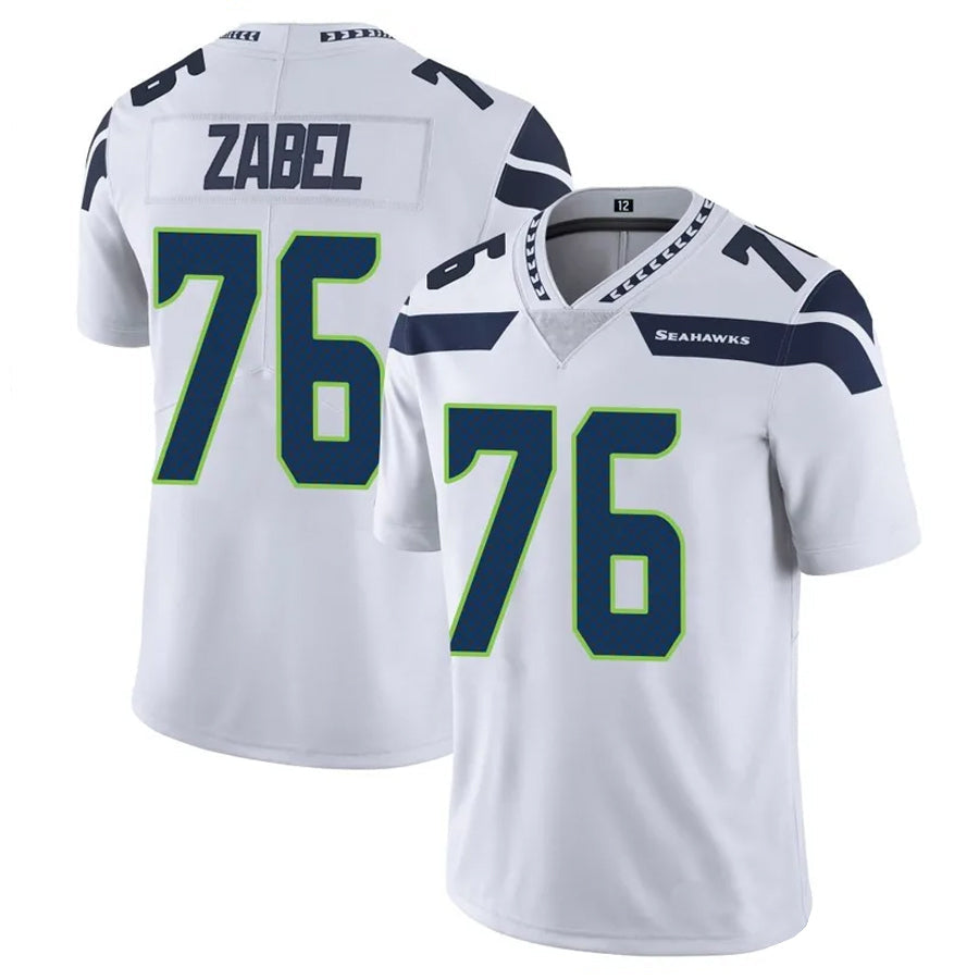 S.Seahawks #76 Grey Zabel Player White VaporLimited Football Jerseys
