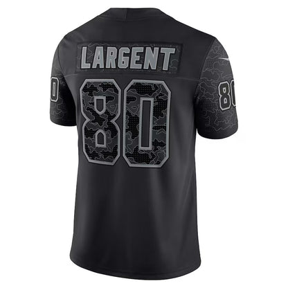 S.Seahawks #80 Steve Largent Player Black RFLCTV Limited Football Jerseys
