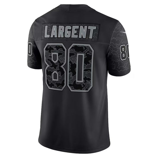 S.Seahawks #80 Steve Largent Player Black RFLCTV Limited Football Jerseys