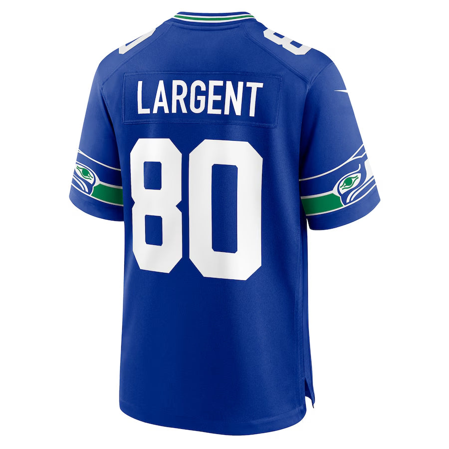 S.Seahawks #80 Steve Largent Player Royal Game Football Jerseys