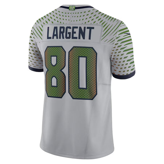 S.Seahawks #80 Steve Largent Player Wolf Gray Rivalries Collection Limited Football Jerseys