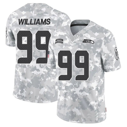 S.Seahawks #99 Leonard Williams Player Arctic Camo Salute to Service Limited Football Jerseys