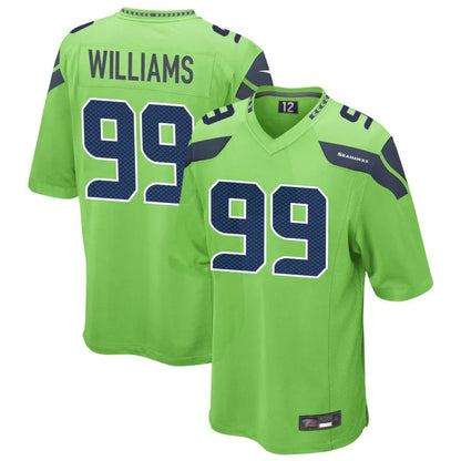 S.Seahawks #99 Leonard Williams Player Green Home Game Football Jerseys