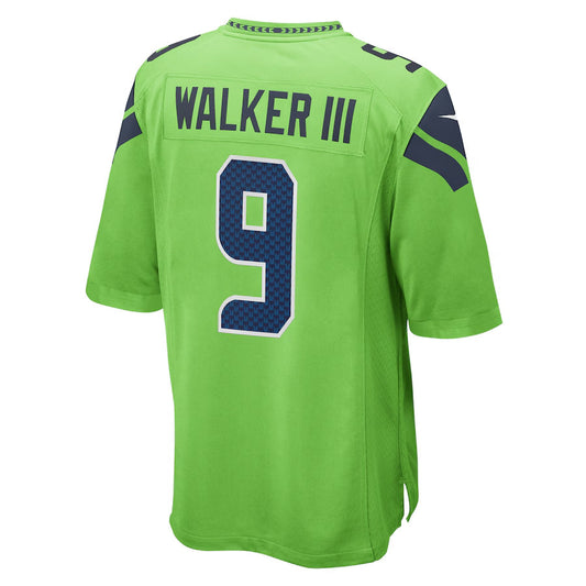 S.Seahawks #9 Kenneth Walker III Player Green Home Game Football Jerseys