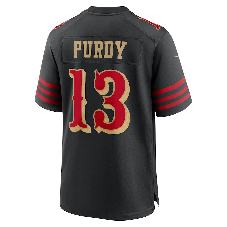 SF.49ers #13 Brock Purdy Player Rivalries Collection Black Game Football Jerseys