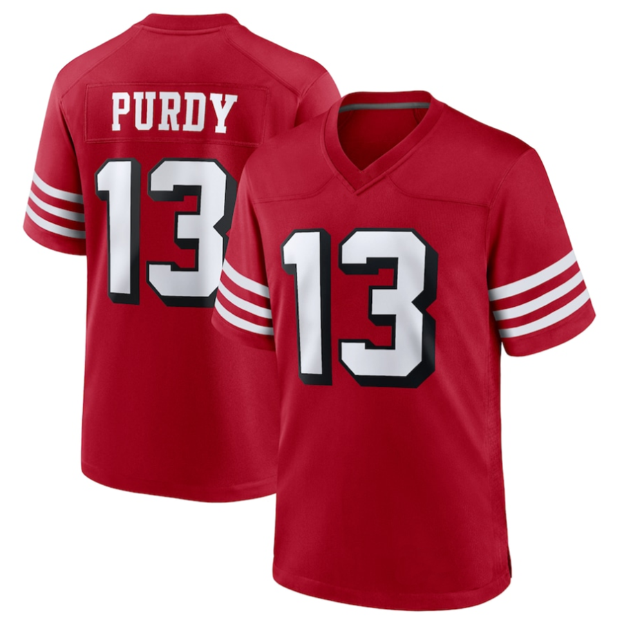 SF.49ers #13 Brock Purdy Player Scarlet Alternate Game Football Jerseys