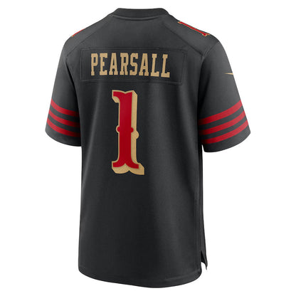 SF.49ers #1 Ricky Pearsall Player Rivalries Collection Black Game Football Jerseys