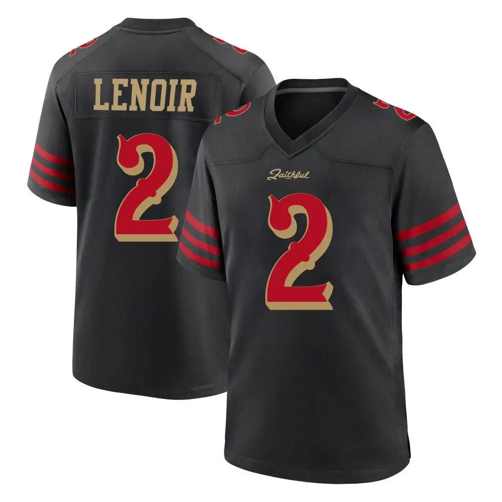SF.49ers #2 Deommodore Lenoir Player Black Rivalries Collection Game Football Jerseys