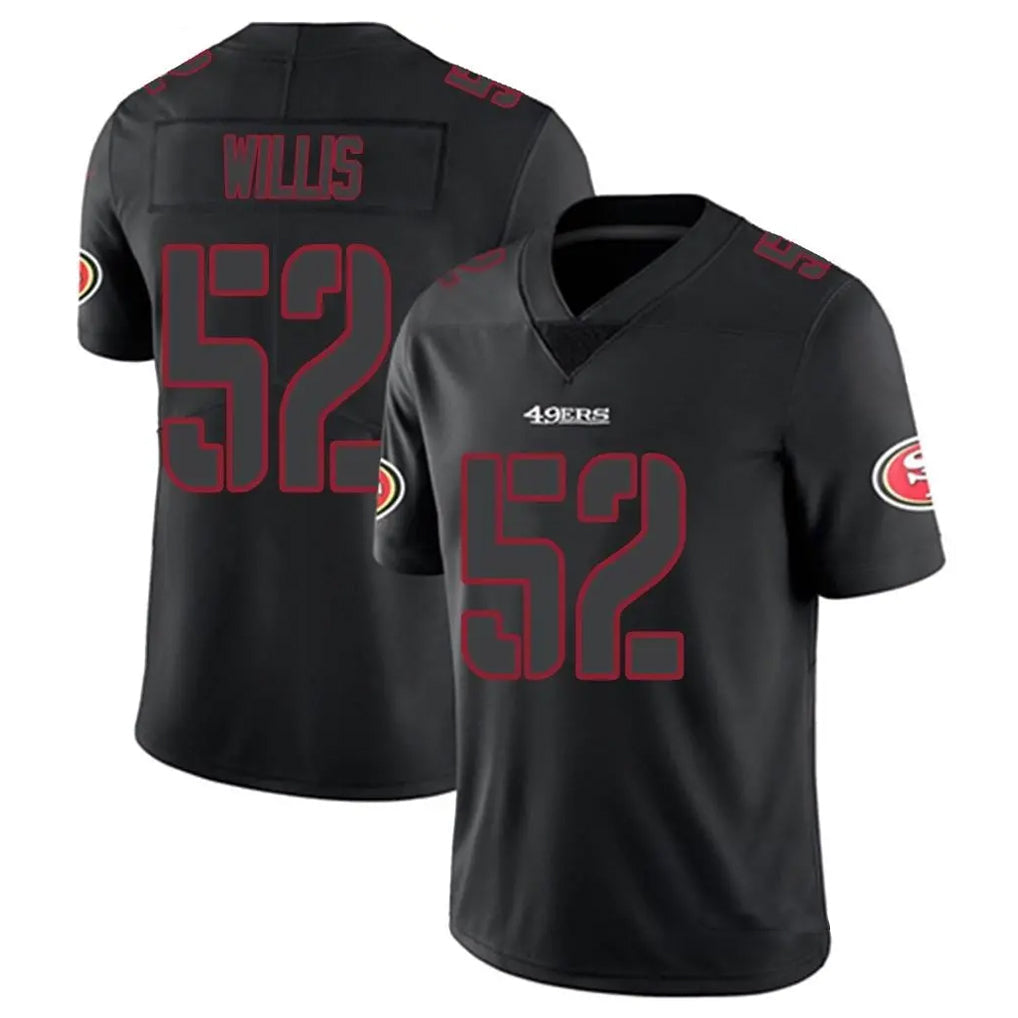 SF.49ers #52 Patrick Willis Player Black Limited Rush Impact Football Jerseys