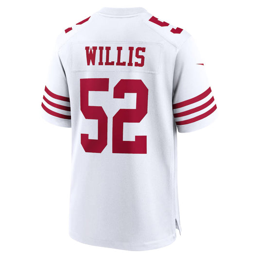 SF.49ers #52 Patrick Willis Player White Home Game Football Jerseys