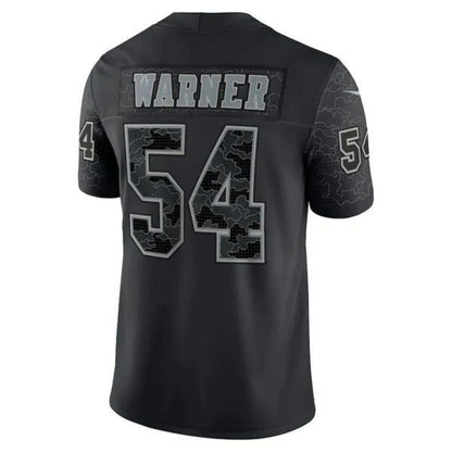 #54 Fred Warner Player SF.49ers Black RFLCTV Limited Football Jerseys