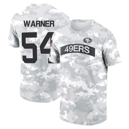 SF.49ers #54 Fred Warner Player Salute to Service Hoodies & T-Shirts Football Jerseys