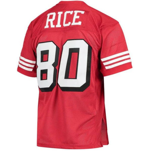 SF.49ers #80 Jerry Rice Mitchell & Ness Scarlet 1994 Authentic Retired Player Football Jerseys