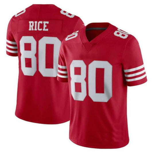 #80 Jerry Rice Player SF.49ers Scarlet Vapor F.U.S.E. Limited Football Jerseys