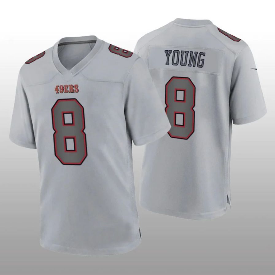 #8 Steve Young Player SF.49ers Gray Game Football Jerseys